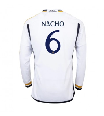 Real Madrid Nacho #6 Hjemmebanetrøje 2023-24 Lange ærmer